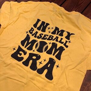 Gildan Retro Baseball Mom Yellow Black Tee